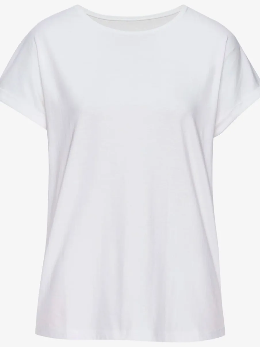 T-shirt avec encolure ronde et manches courtes en coton doux