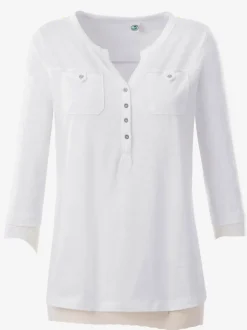 T-shirt avec encolure ronde et poches poitrine pratiques