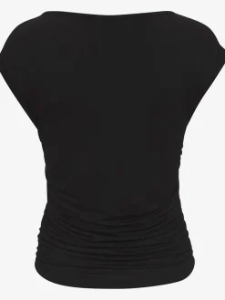 T-shirt basique avec fronce latérale en jersey extensible