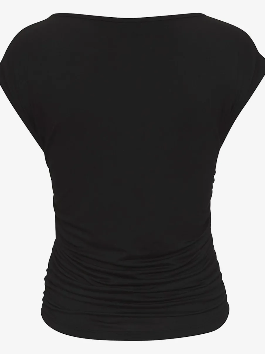 T-shirt basique avec fronce latérale en jersey extensible