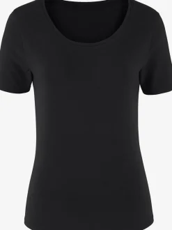 T-shirt basique à col rond et manches courtes en coton