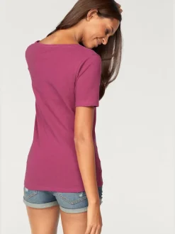 T-shirt basique à col rond et manches courtes en coton
