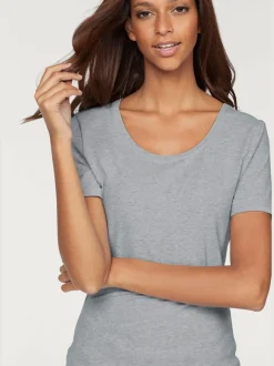 T-shirt basique à col rond et manches courtes en coton