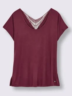 T-shirt broderie décorative au dos