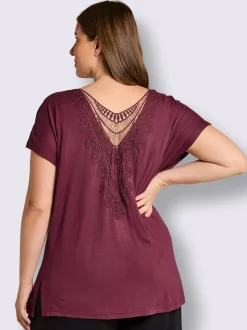 T-shirt broderie décorative au dos