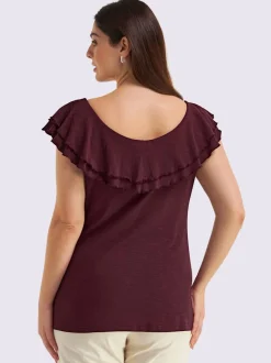 T-shirt carmen volants affinants