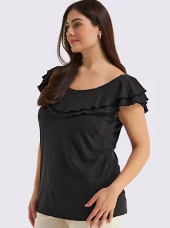 T-shirt carmen volants affinants