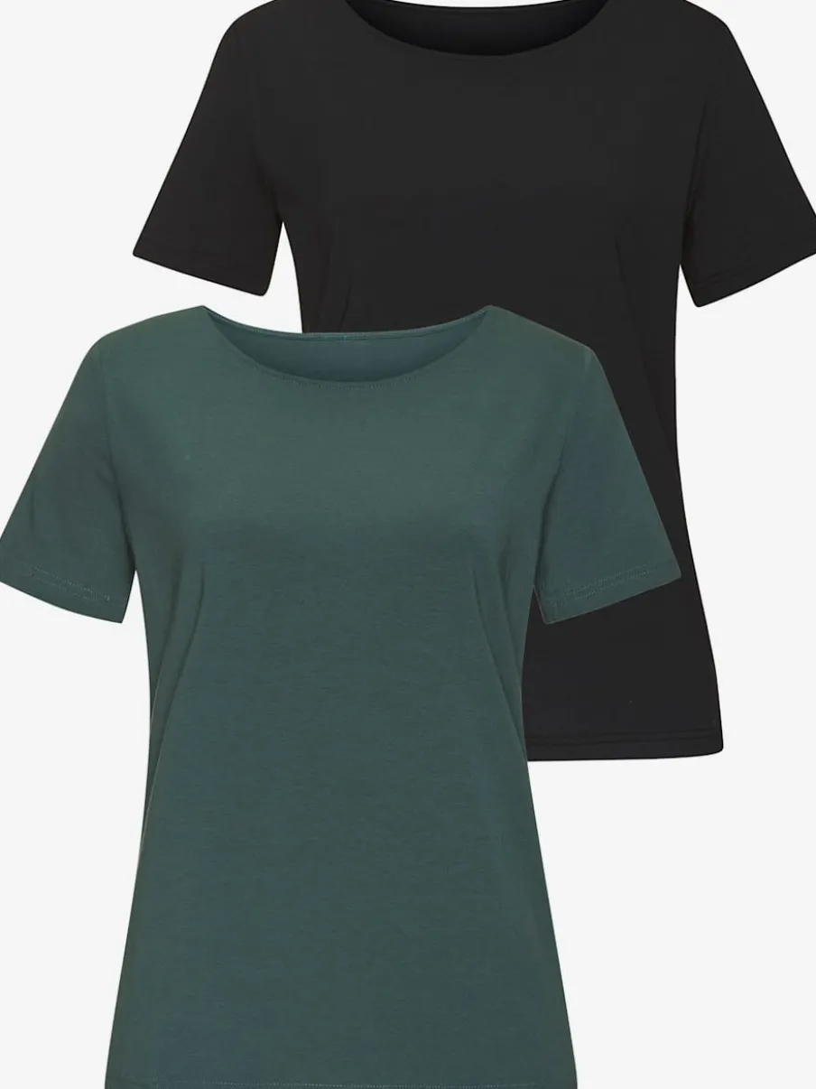T-shirt classique à encolure ronde avec manches courtes en jersey doux