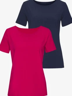 T-shirt classique à encolure ronde avec manches courtes en jersey doux