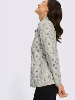 T-shirt à col montant 50% coton et 50% modal