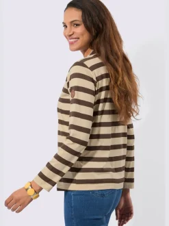 T-shirt à col montant 50% coton et 50% modal