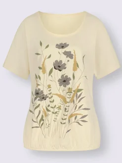 T-shirt à col rond avec imprimé floral ample