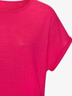 T-shirt à col rond avec manches fixées et matière douce