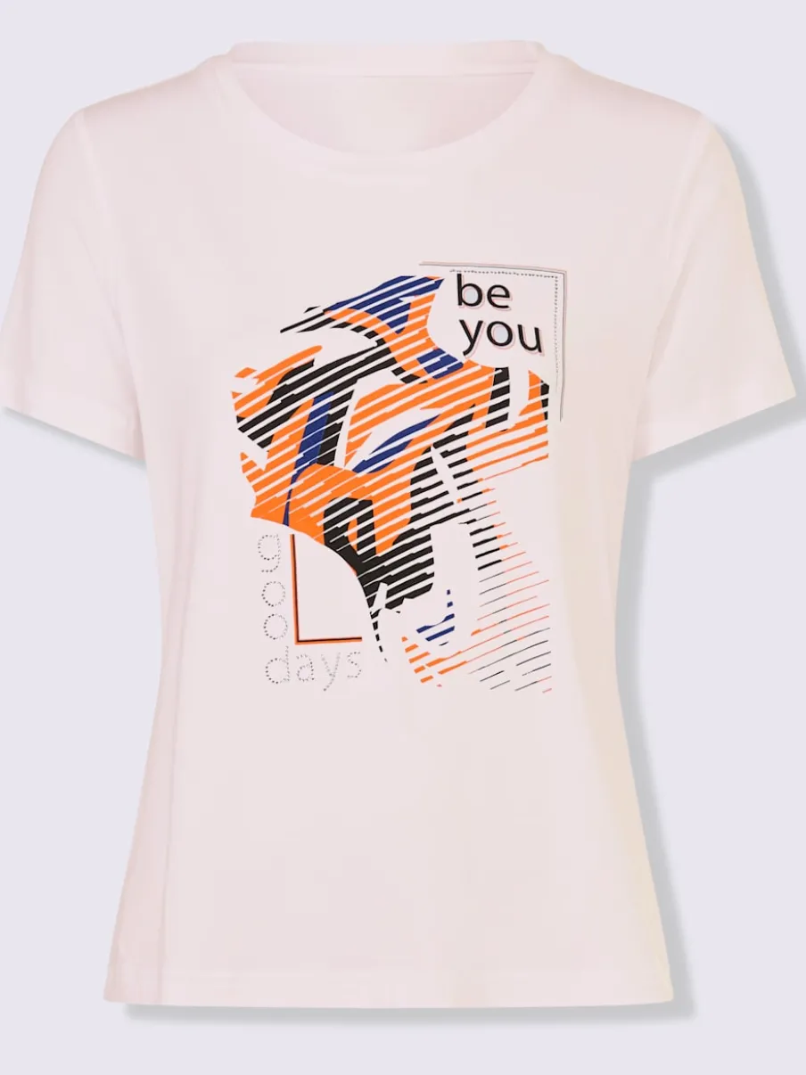 T-shirt à col rond manches courtes motif graphique fantaisie