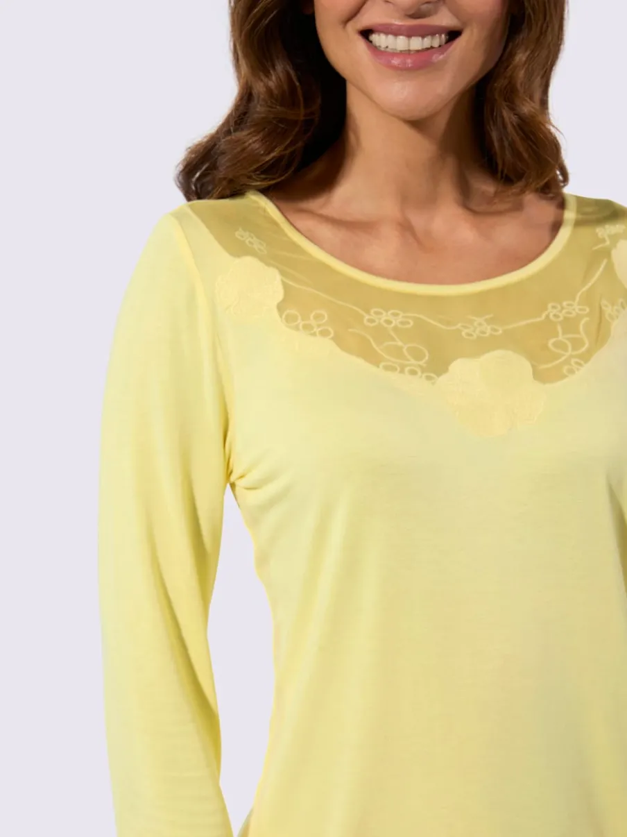 T-shirt col rond manches 3/4 en viscose douce