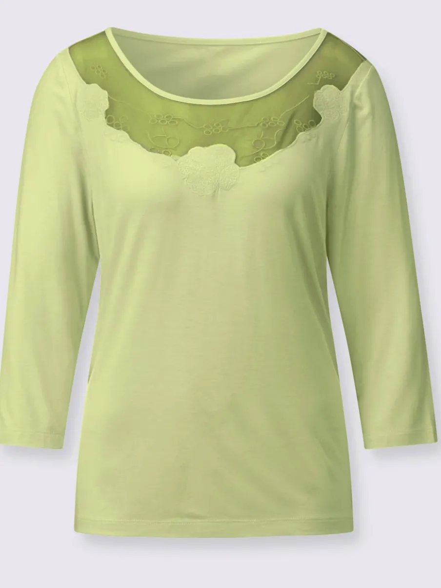T-shirt col rond manches 3/4 en viscose douce