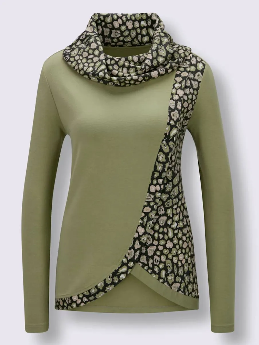 T-shirt à col roulé 95% lyocell (tencel)