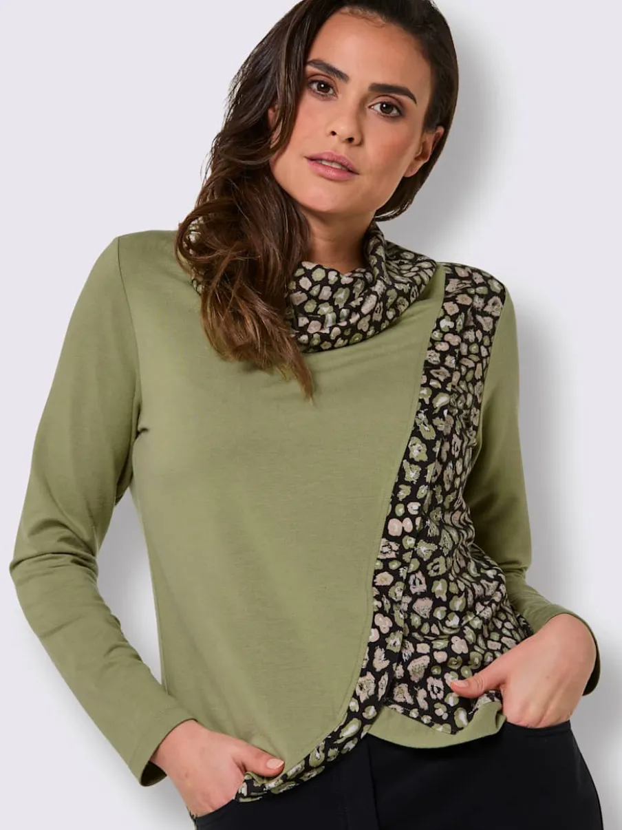 T-shirt à col roulé 95% lyocell (tencel)