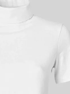 T-shirt à col roulé à manches courtes extensible ajusté