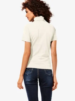 T-shirt à col roulé à manches courtes extensible ajusté