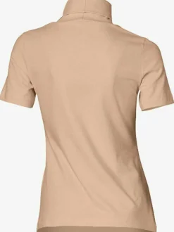 T-shirt à col roulé à manches courtes extensible ajusté