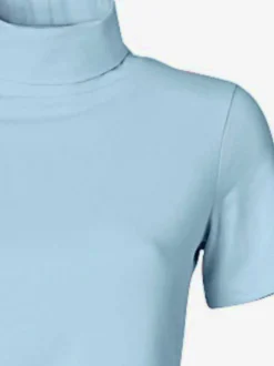 T-shirt à col roulé à manches courtes extensible ajusté