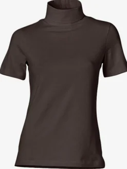 T-shirt à col roulé à manches courtes extensible ajusté