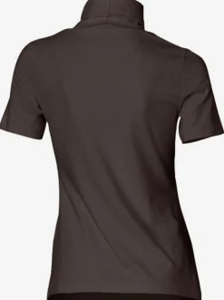T-shirt à col roulé à manches courtes extensible ajusté