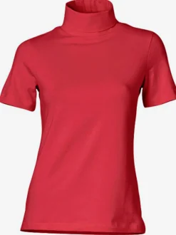 T-shirt à col roulé à manches courtes extensible ajusté