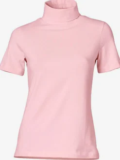 T-shirt à col roulé à manches courtes extensible ajusté
