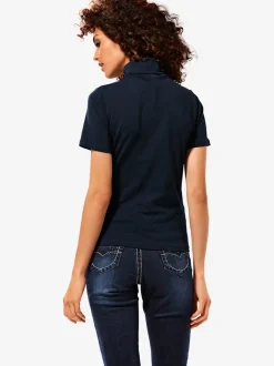 T-shirt à col roulé à manches courtes extensible ajusté