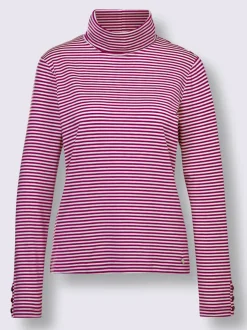 T-shirt à col roulé rayé pour des journées confortables
