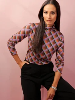 T-shirt à col roulé viscose