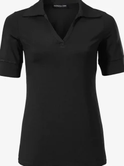 T-shirt à col V avec manches courtes et coupe cintrée