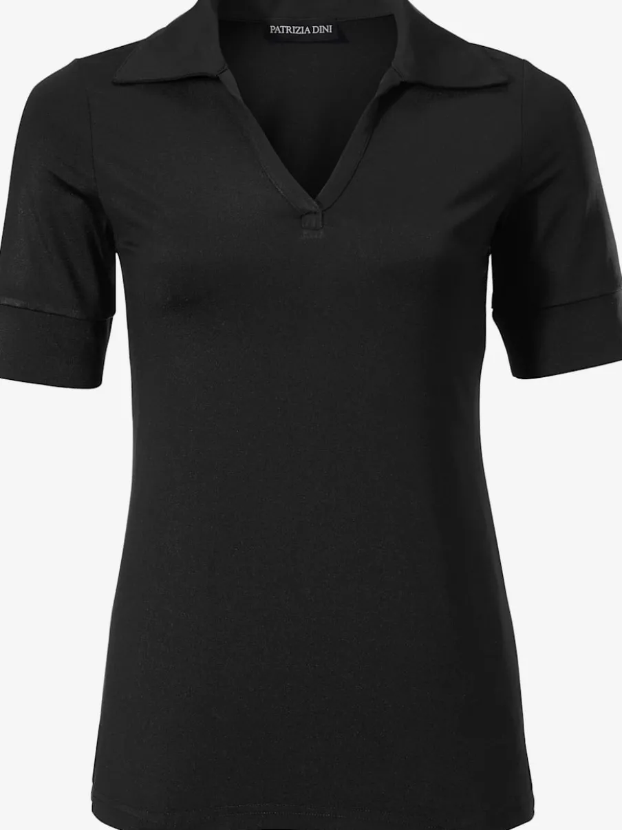 T-shirt à col V avec manches courtes et coupe cintrée