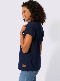 T-shirt décontracté en pur coton avec encolure ronde et motif graphique