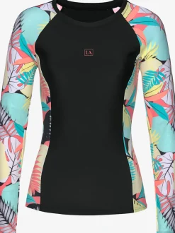 T-shirt de baignade à manches longues avec imprimé unique