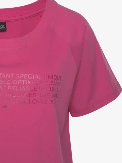 T-shirt de nuit avec inscription encolure ronde manches raglan