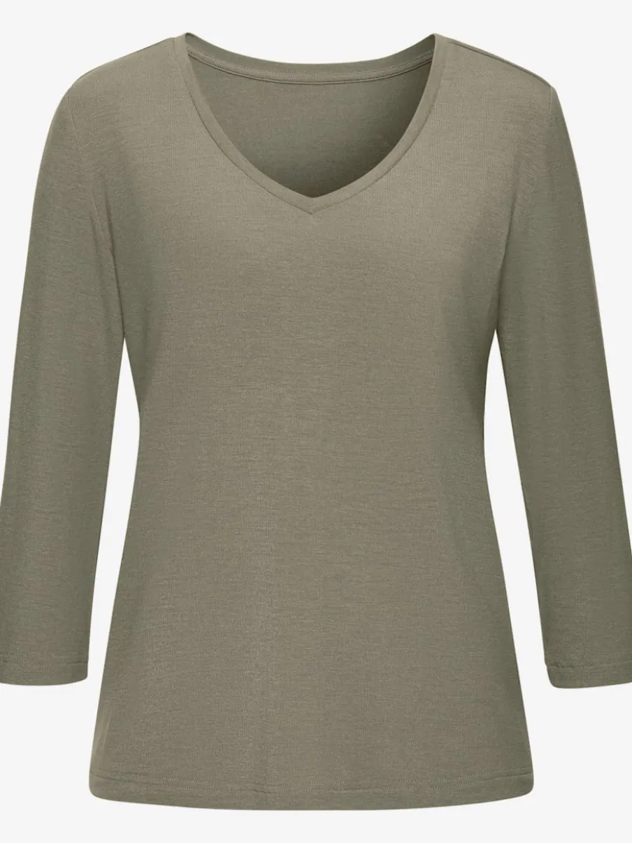 T-shirt de nuit à manches 3/4 avec imprimé discret doux