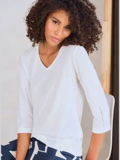 T-shirt de nuit à manches 3/4 avec imprimé discret doux