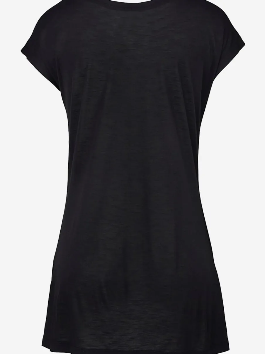 T-shirt de plage avec col arrondi et manches courtes à imprimé graphique