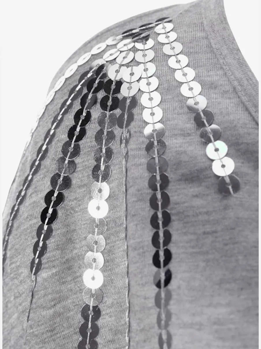 T-shirt de plage avec décolleté arrondi et fentes aux manches