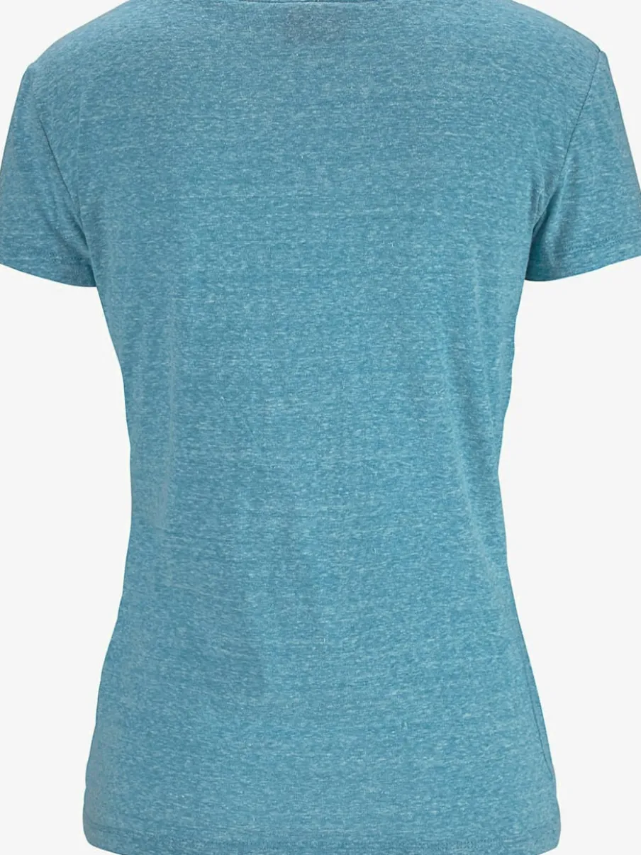 T-shirt de plage en V avec imprimé graphique sur le devant