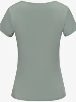 T-shirt à encolure carrée et manches ajustées en matière extensible