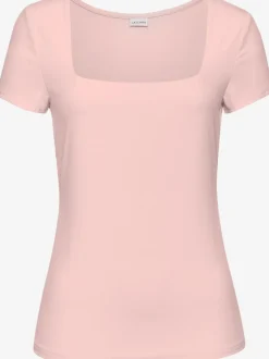 T-shirt à encolure carrée et manches ajustées en matière extensible