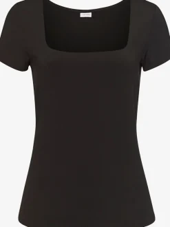 T-shirt à encolure carrée et manches ajustées en matière extensible