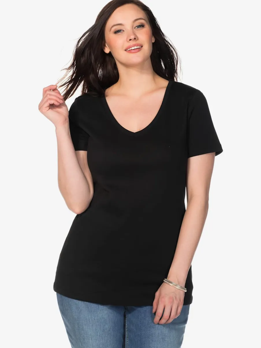 T-shirt encolure en v affinante