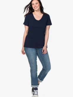 T-shirt encolure en v affinante