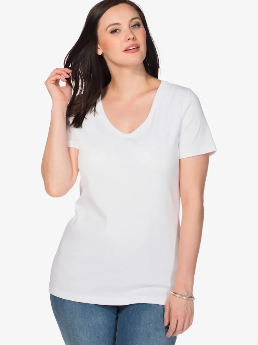 T-shirt encolure en v affinante