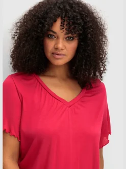 T-shirt encolure en v affinante